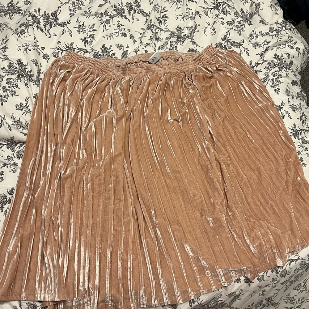 Ava & Viv Shimmering Tan A-Line Skirt